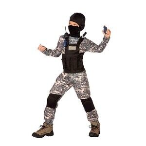 Navy Seal Soldier Boys 8 Piece Child Halloween Dress Up Costume Size Medium 8